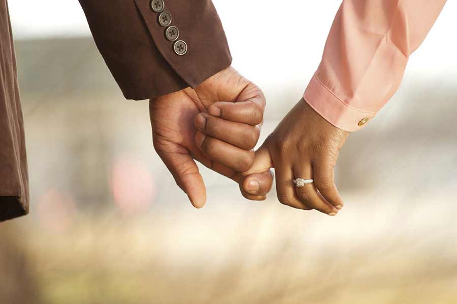 Couple holding hands -Relating Consciously
