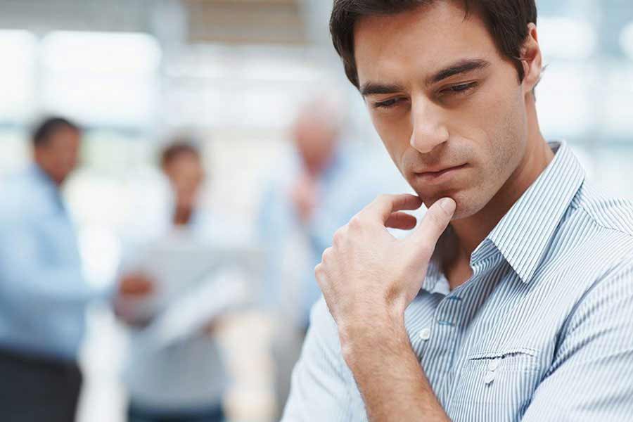 Man conscious thinking